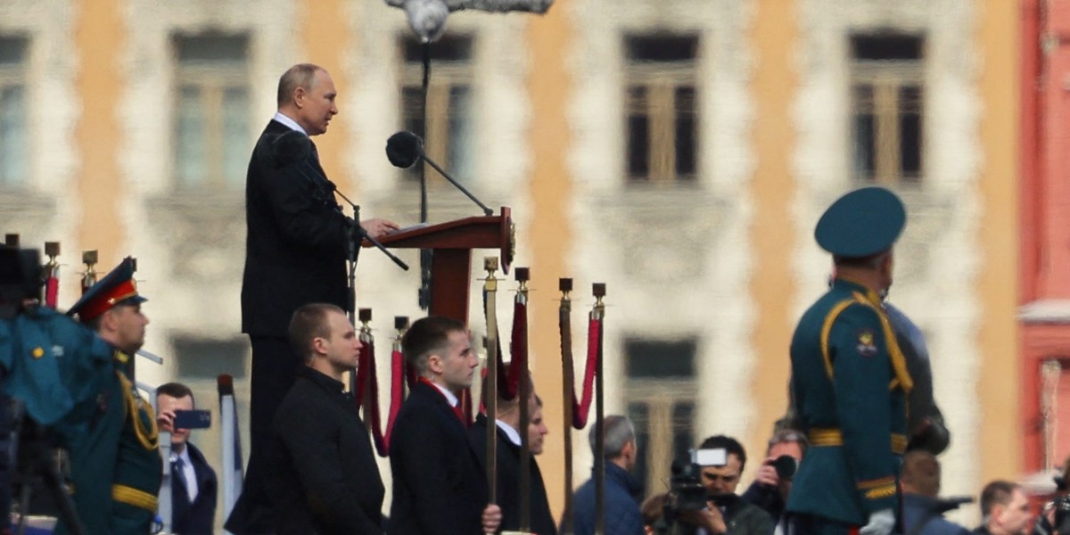 Władimir Putin przemawiał na Placu Czerwonym.