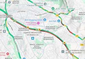 Gužva na motoputu na izlasku iz Beograda u pravcu ka Nišu