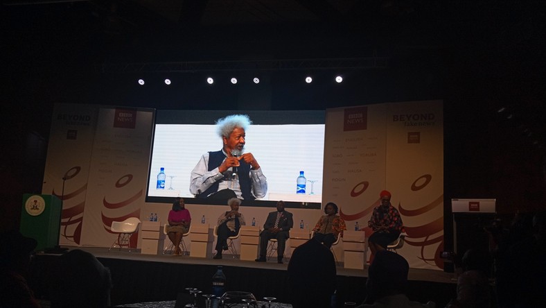 Nobel laureate, Wole Soyinka, speaks on the dangers of fake news.