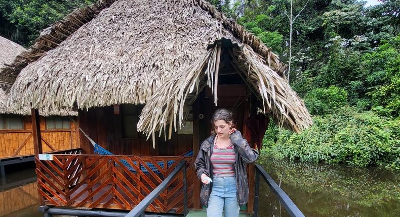 I stayed in an overwater lodge in the Amazon rainforest.Eibhlis Gale-Coleman