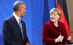 Żegnając się z Niemcami, Obama chwali Merkel i ostrzega przed Rosją