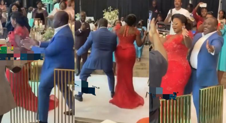 Sam George shows off wild dance moves and sings for his wife at 10th ...