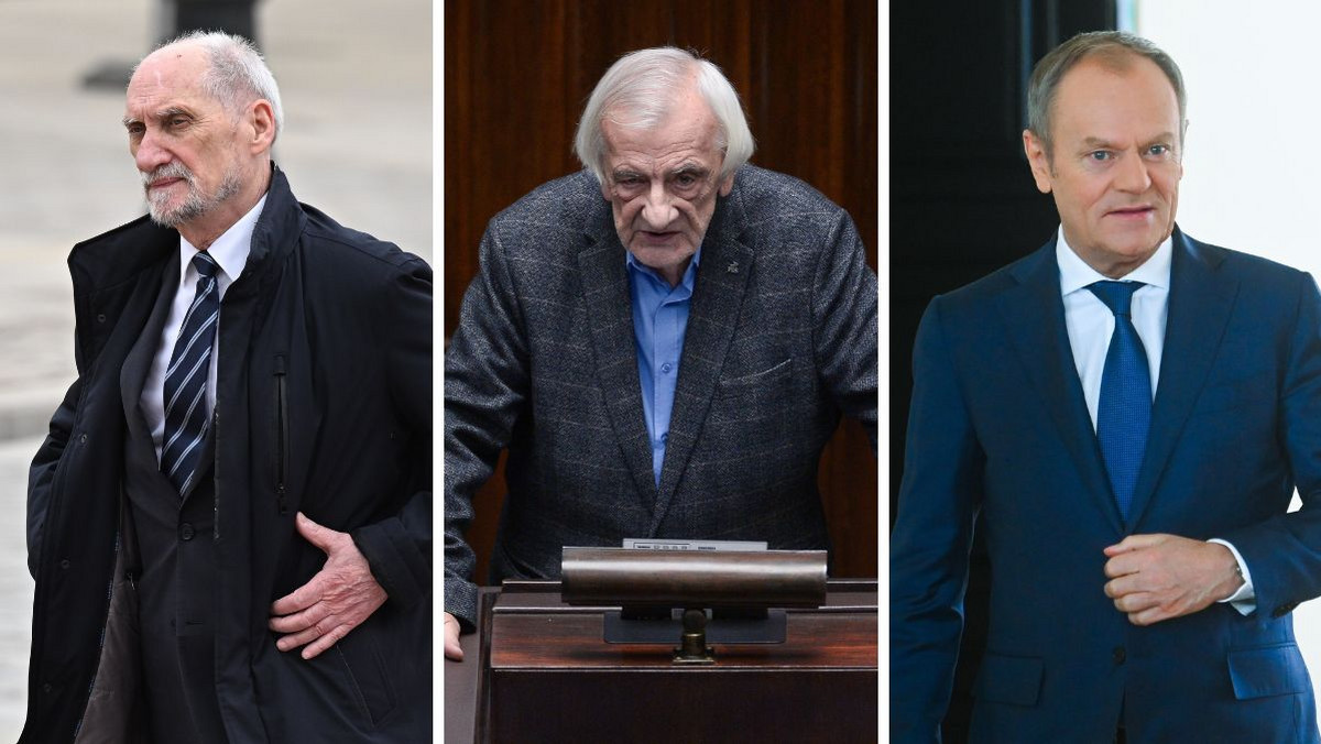 Od lewej: Antoni Macierewicz, Ryszard Terlecki, Donald Tusk