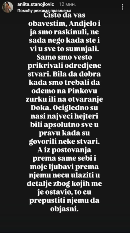 Anita i Anđelo raskinuli