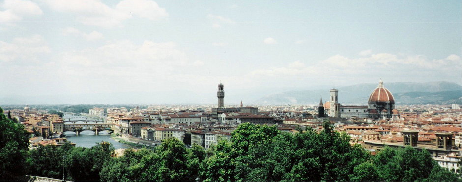 Panorama Florencji (fot. Fatblast40, opublikowano na licencji Creative Commons Uznanie autorstwa 2.0 Ogólny)