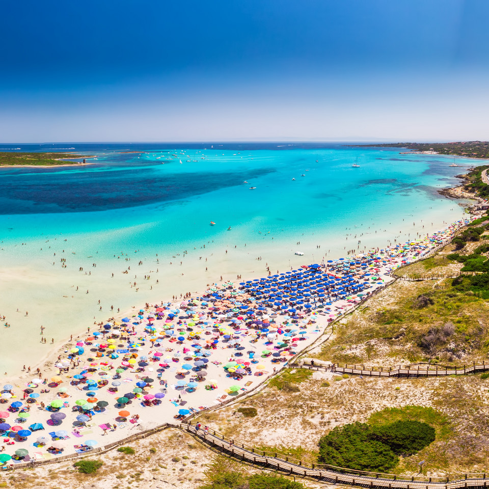 Plaża La Pelosa na Sardynii, Włochy