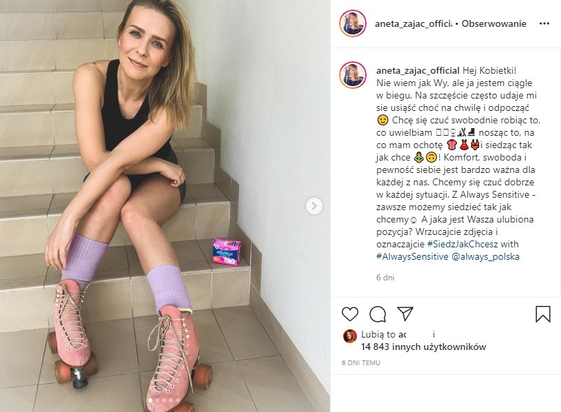 Aneta Zając na Instagramie