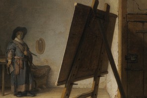 Rembrandt, „Artysta w swojej pracowni, ok. 1628 r., deska, 24,8 x 31,7 cm, Museum of Fine Arts, Boston