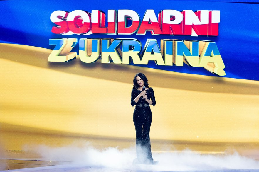 Justyna Steczkowska na koncercie "Solidarni z Ukrainą"