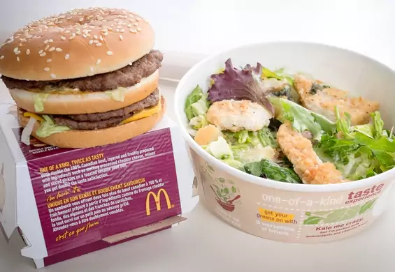 Które danie z restauracji McDonald's ma mniej kalorii: podwójny Big Mac czy sałatka?
