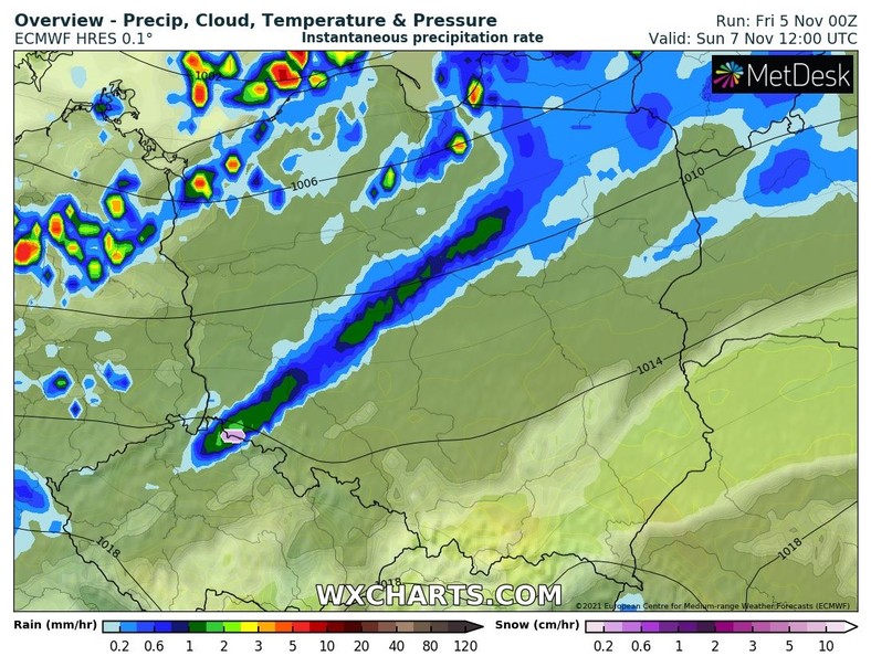 W niedzielę przez Polskę będzie przechodził front atmosferyczny