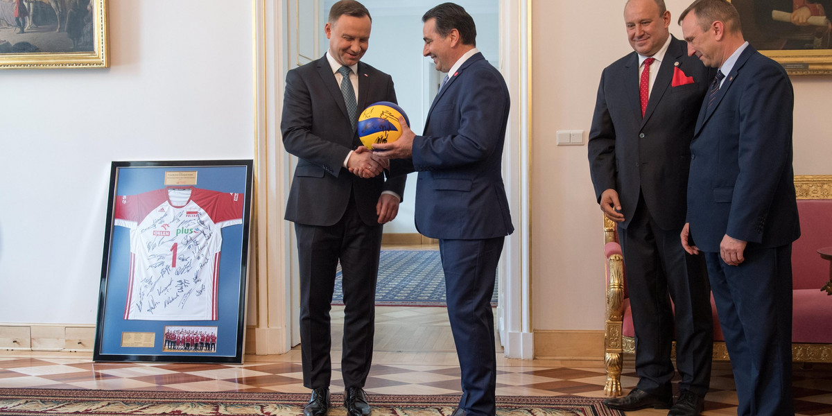 Prezydent Andrzej Dudy spotkał się w z trenerem Ferdinando De Giorgim