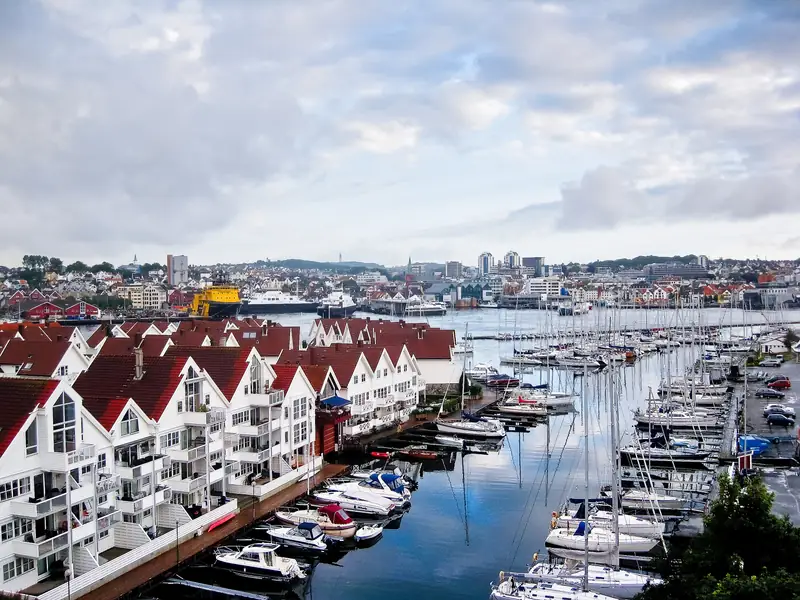 Widok na port w Stavanger