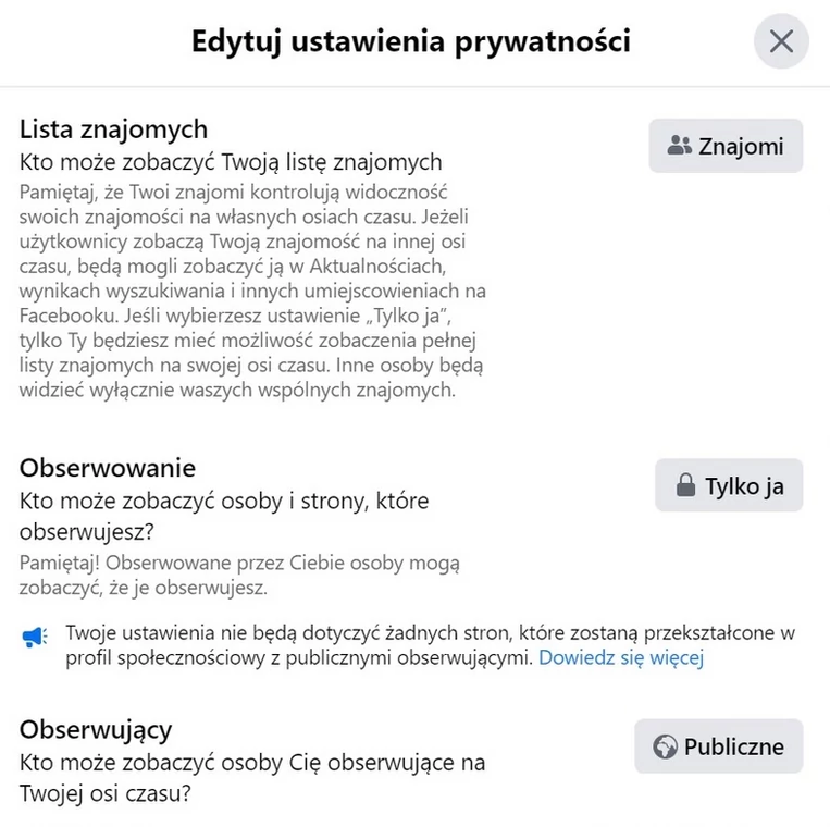 Jak ukryć listę znajomych na Facebooku