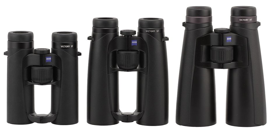 Zeiss Victory SF 8×32, Zeiss Victory SF 8×42 i Zeiss Victory HT 8×54.