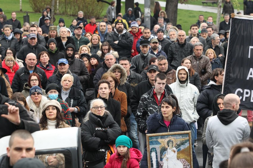 Protest antivakseri Skupština