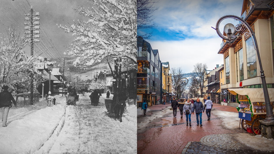 Zakopane: Ulica Krupówki na starych fotografiach