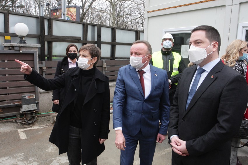 Ana Brnabić, Milija Suknović i Branko Ružić