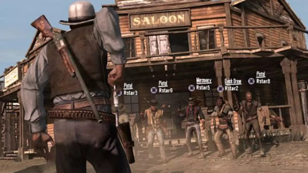 Stada kowbojów na filmie z mutliplayera Red Dead Redemption