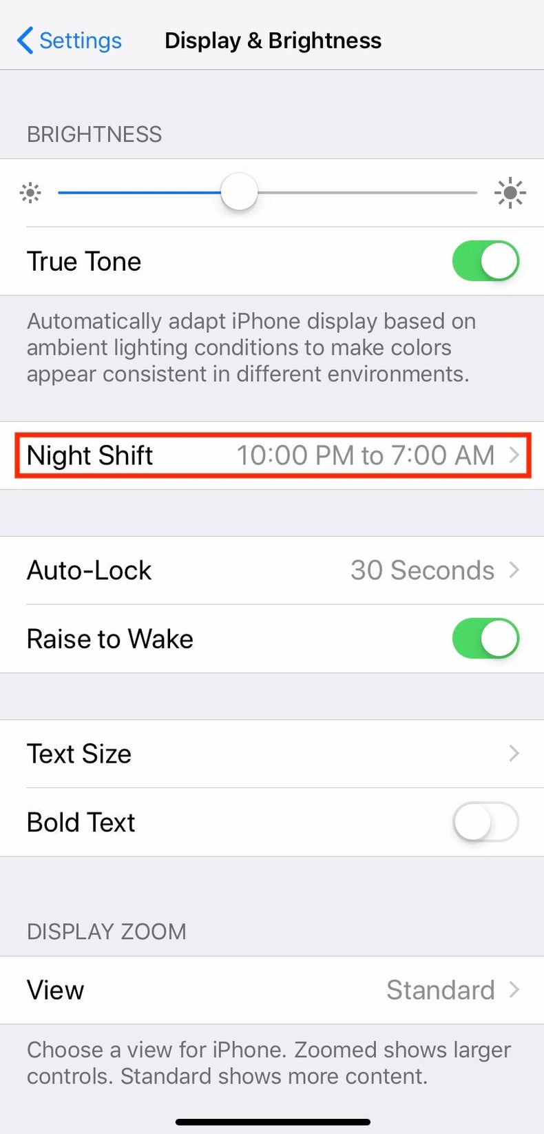 как отключить ночной режим на айфоне
