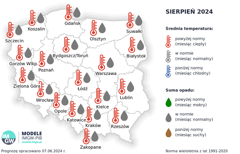 W sierpniu również możemy liczyć na wysokie temperatury