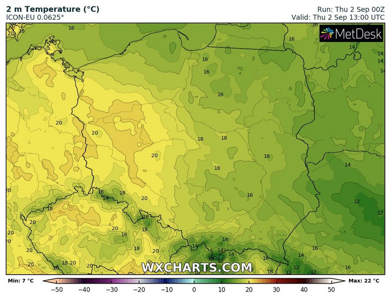 Na zachodzie temperatura przekroczy 20 st. C