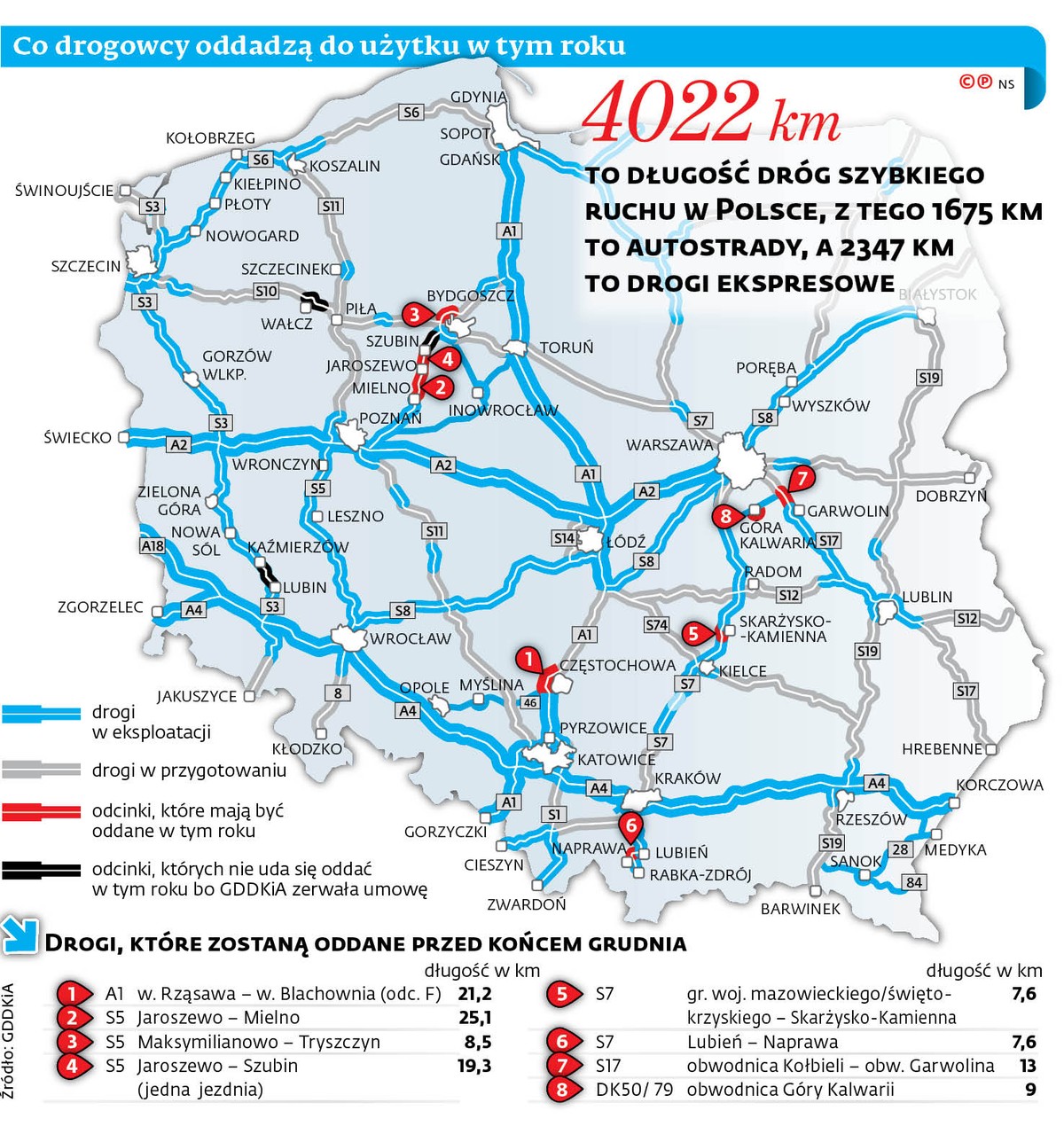 Stan budowy dróg w Polsce. Zobacz, co drogowcy oddadzą jeszcze w tym roku [MAPA]