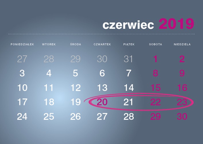 Weekend czerwcowy to tradycyjnie cztery dni. Biorąc wolne 21 czerwca, wypoczywamy od 20 do 23 czerwca.