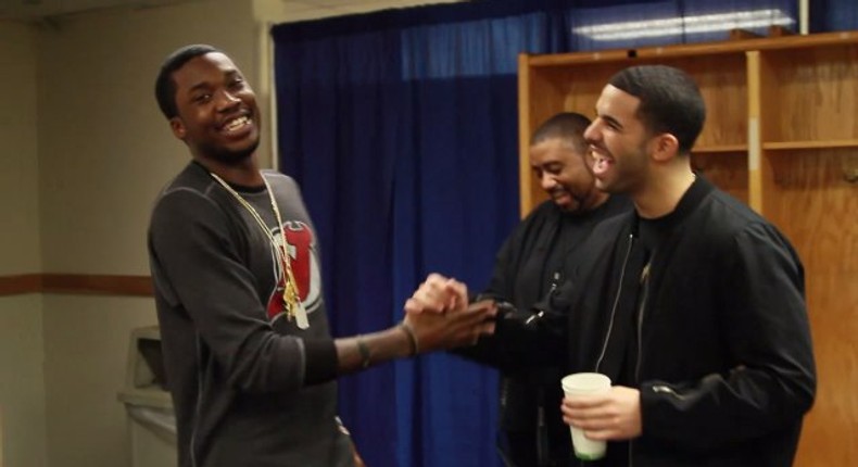 Drake took to his Instagram to announce that he's now at peace with Meek Mill in a picture with both rappers exchanging a handshake.