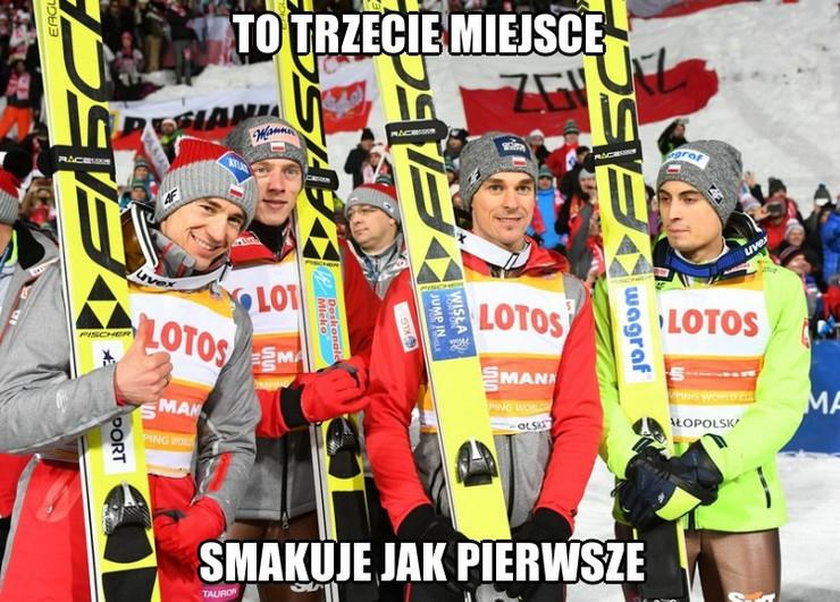 PŚ w Planicy: Stoch z rekordem skoczni, nasi z Pucharem Narodów. MEMY