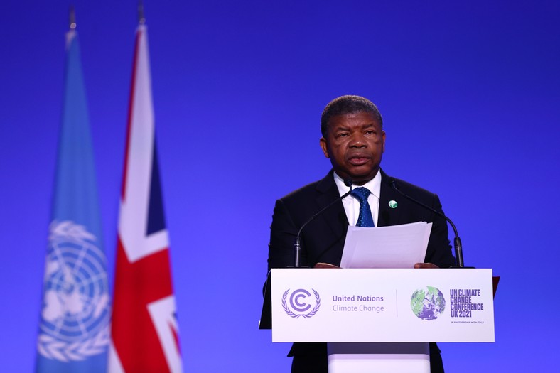 Prezydent Angoli Joao Lourenco podczas COP26 w Glasgow, 2 listopada 2021 r. 