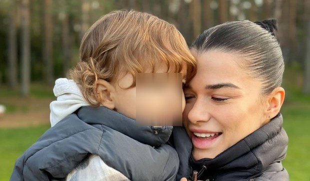 Milica Ristić sa sinom