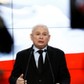 Kaczynski, the leader of the ruling Law and Justice Party speaks during a news conference in Warsaw