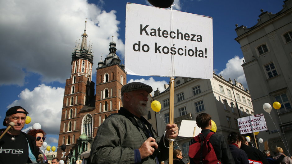 Marsz Świeckości 2018 w Krakowie. Zdjęcie ilustracyjne