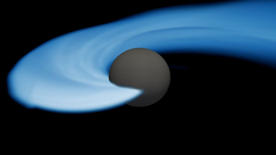 Zderzenie czarnej dziury z gwiazdą neutronową (rozerwaną przez siły pływowe czarnej dziury)