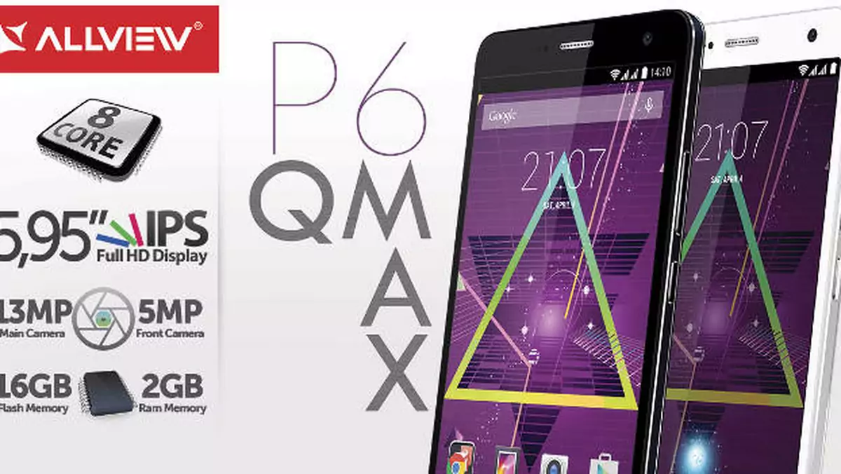 P6 Qmax - nowy smartfon od Allview z 5,95" ekranem i 8-rdzeniowym SoC
