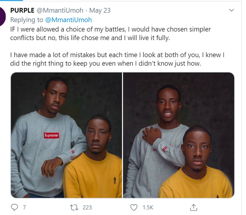 Lady celebrates handsome twins she gave birth to after being raped by her boss at age 15