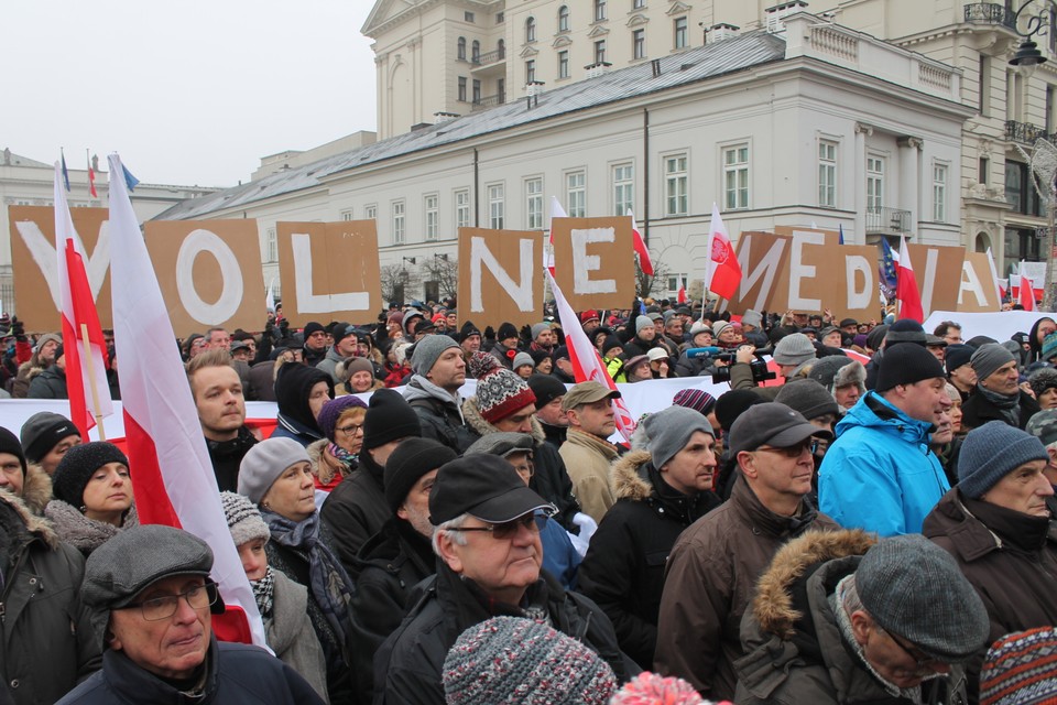 Protest przed Pałacem Prezydenckim Warszawa