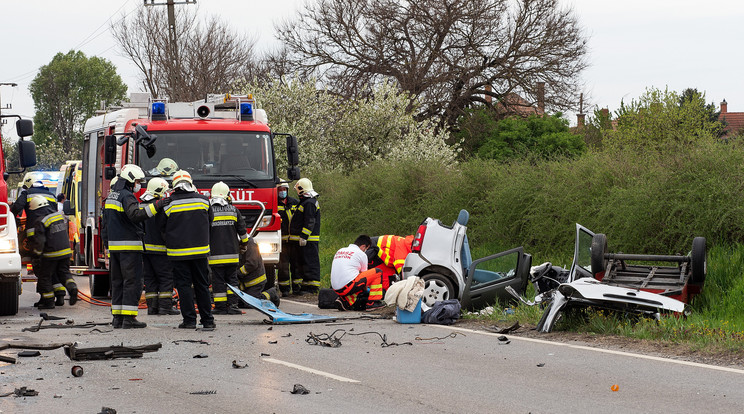 Halálos baleset történt Soltvadkertnél /Fotó: MTI/Donka Ferenc 