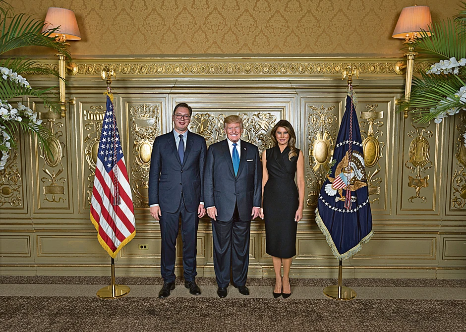 Aleksandar Vučić sa Donaldom i Melanijom Tramp