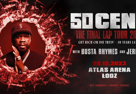 Curtis “50 CENT” Jackson 
ogłasza światową trasę koncertową The Final Lap Tour 2023