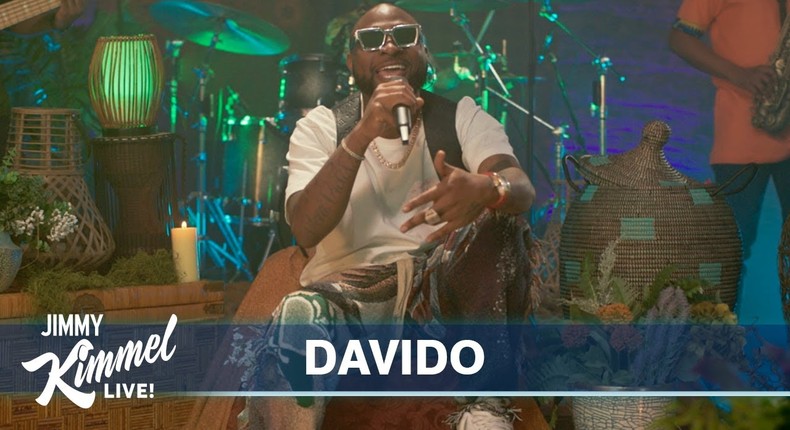 Davido performs 'Assurance' and 'Jowo' on Jimmy Kimmel Live! (Jimmy Kimmel Live/ABC)