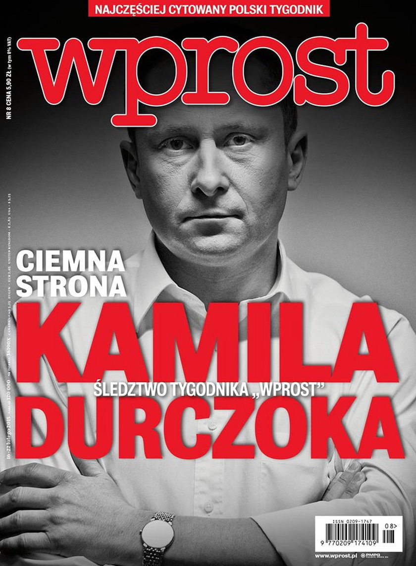 Kamil Durczok na okładce "Wprost"