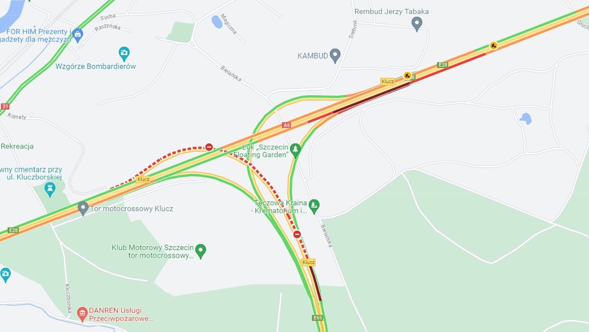 Zderzenie trzech samochodów na A6; droga w kierunku granicy zablokowana