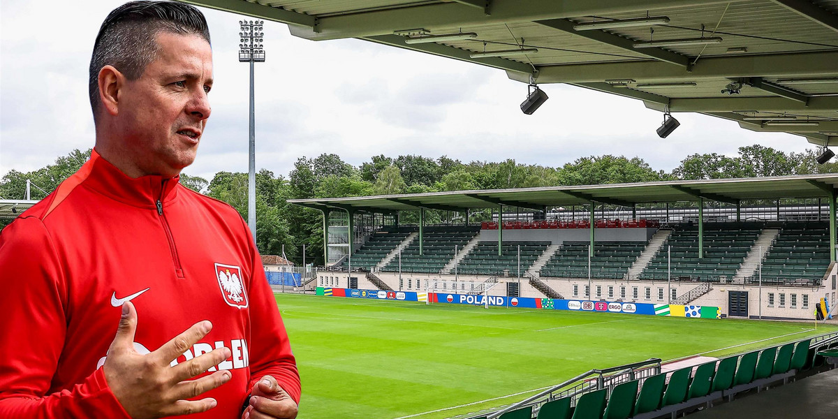 Nasi kadrowicze będą trenować na obiektach akademii Hannover 96. Andrzej Trojan (na zdj.) jest jednym z ludzi, którzy dbają o murawę. 