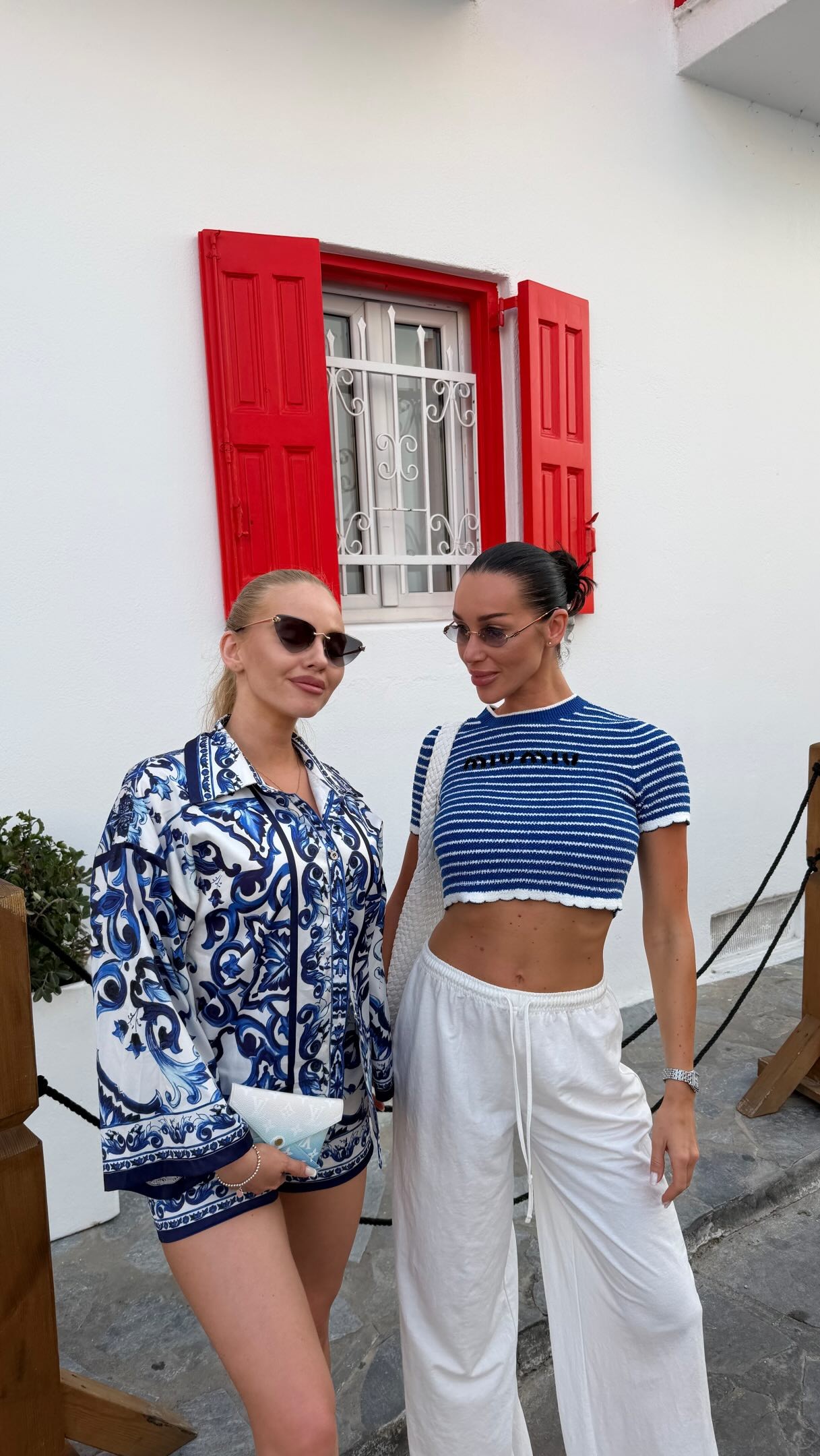 Andrea Szakálová a Bianka Rumanová na gréckom ostrove Mykonos. 
