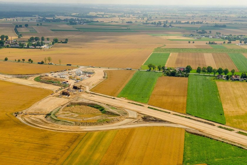 Tak budowa odcinka S5 Gniezno-Żnin wygląda z powietrza