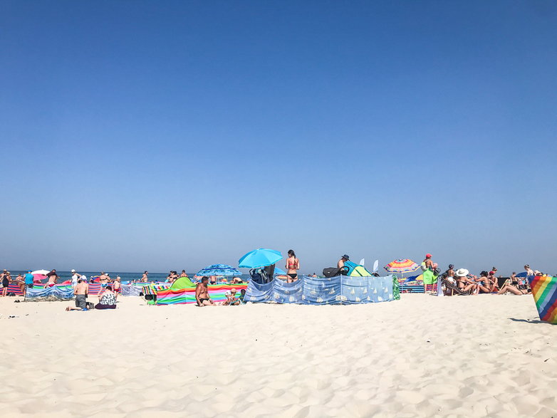 Plaża w Łebie, sierpień 2020