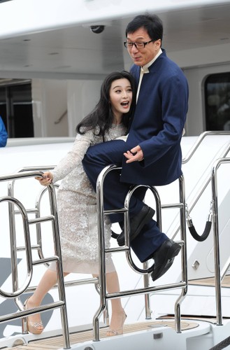 Fan BingBing i Jackie Chan na festiwalu w Cannes