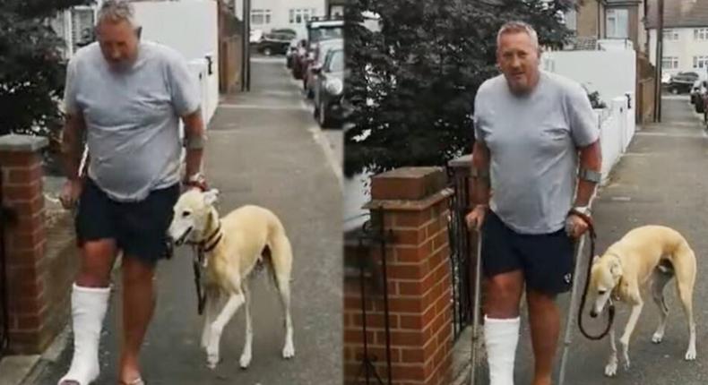 Limping man spends over $400 treating limping his dog before knowing it's only copying him